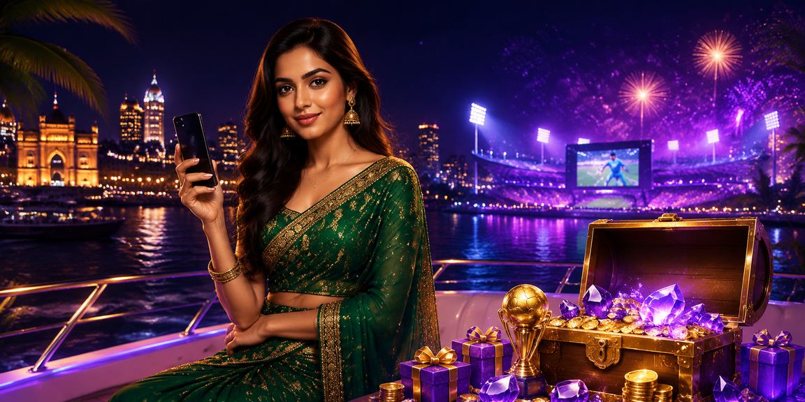 Indian woman enjoying cricket betting on a mobile app